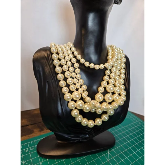 J.crew 5 strand faux pearls necklace like new - Picture 1 of 8